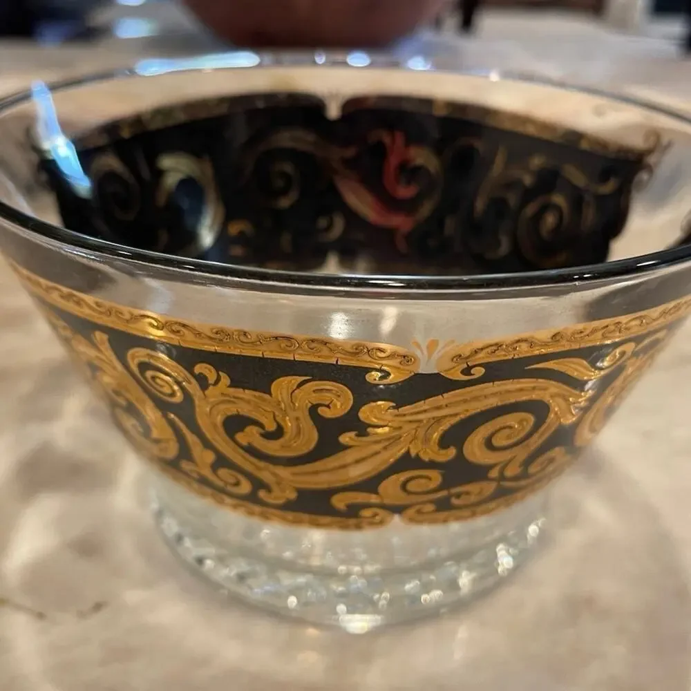 Vintage 60’s Culver Toledo Black ice bucket bowl RARE